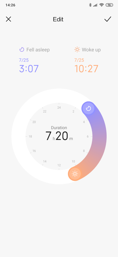 Отчет о сне в приложении Xiaomi Mi Health