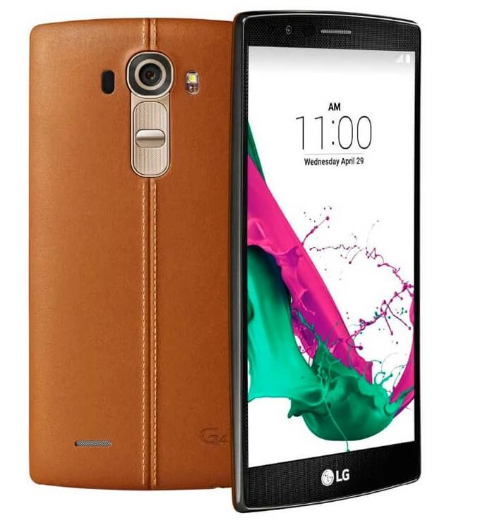 LG G4 с крышкой из натуральной кожи